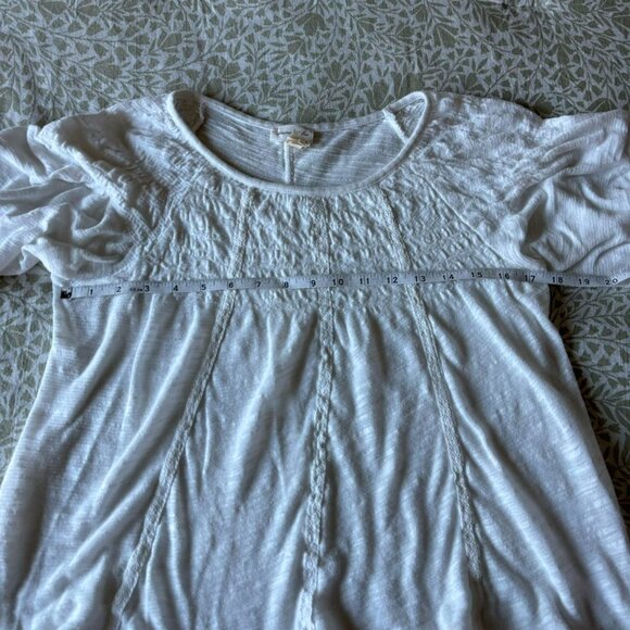 Anthropologie Meadow Rue Womens ExtraSmall Blouse Top Embroidered in White - Picture 4 of 8